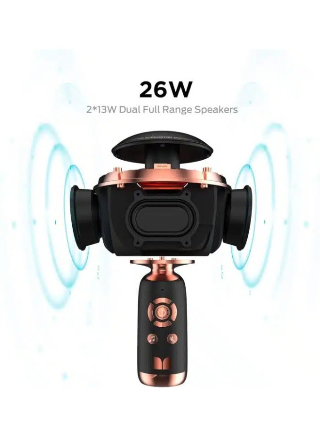 MONSTER Superstar Dynamic Karaoke Microphone Handheld Wireless Bluetooth Karaoke Machine, Bluetooth 5.0 TWS Portable Speaker Mic for Home Party Car Outdoor - Image 2